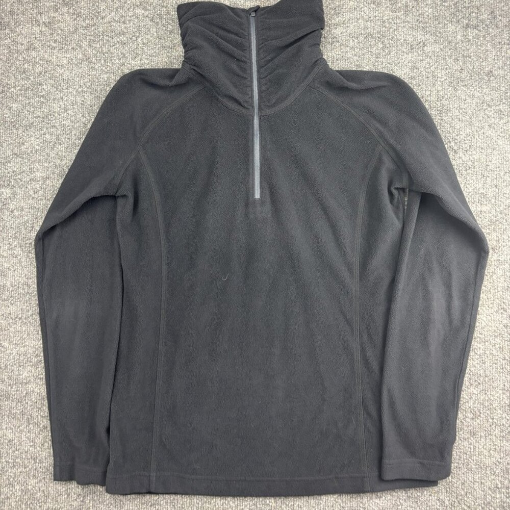 Mountain Hardwear Pullover Womens Medium Black Half Zip Fleece Jacket‎ Outdoors